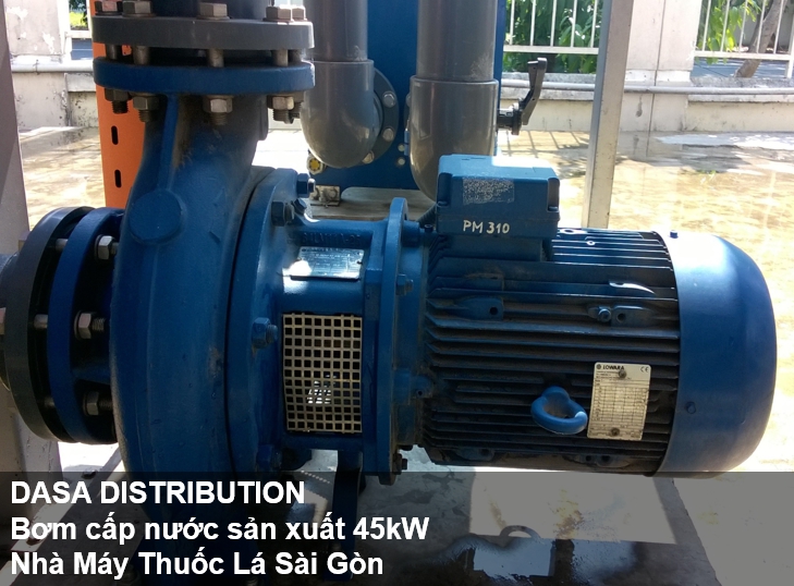 Bơm cấp nước sản xuất 45kW nhà máy thuốc lá sài gòn
