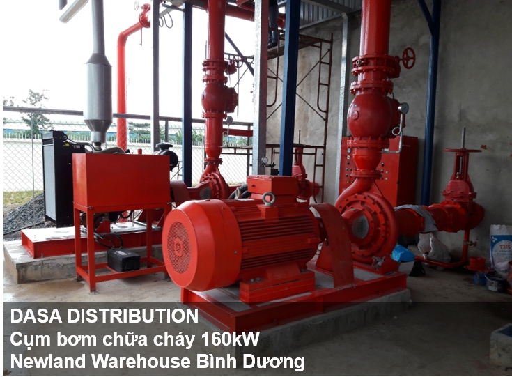 Cụm bơm chữa cháy 160kW Newland Warehouse Bình Dương