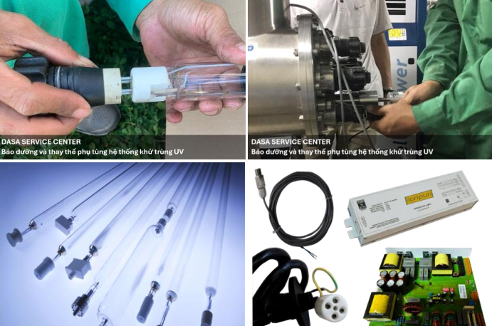 Cung cấp và thay thế phụ tùng phụ kiện hệ thống khử trùng UV